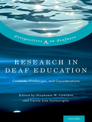 cover image of Research in Deaf Education